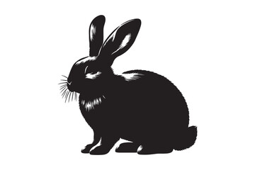 Rabbit silhouette vector illustration.eps