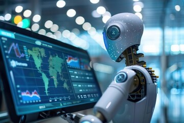 A hightech virtual assistant using AI to manage personal finance, budget planning, and investment strategies