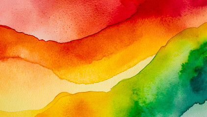 A vibrant watercolor gradient transitions from fiery red and orange to sunny yellow and serene green, perfect for creative projects, backgrounds, and LGBTQ+ themed art.concept LGBTQ