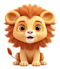 Fototapeta premium PNG Cute baby lion background cartoon mammal animal.