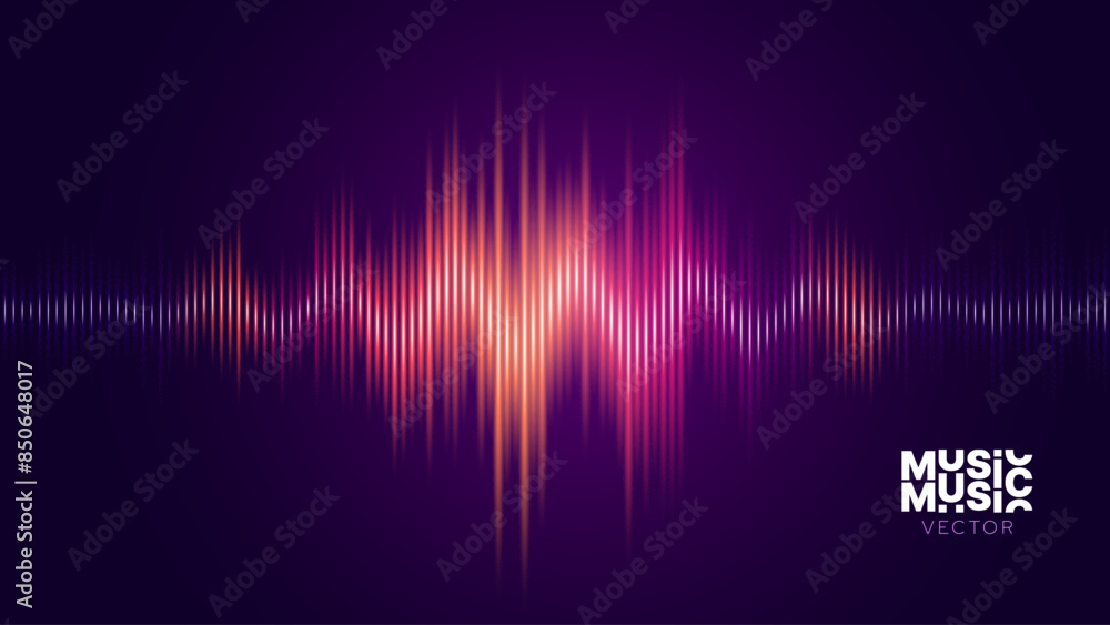 Poster Abstract Digital EQ Music Equalizer. Sound Wave Design Element. Speaking Sound Wave Vector Illustration. Artificial Intelligence AI Assistant Voice Visualization.