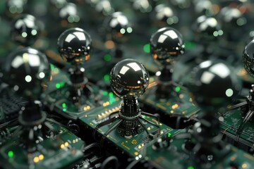 Advanced nanobots assembling intricate circuits at a microscopic scale with unparalleled precision