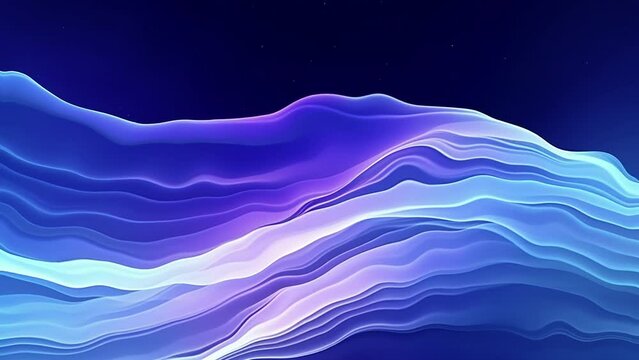 shiny glowing lines waves blue and purple on dark background, abstract digital banner modern fashion texture wallpaper