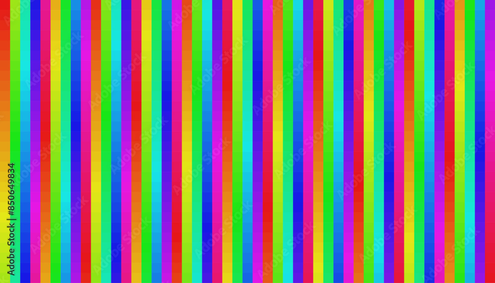 Poster Retro Pixel Rainbow Glitch Broken LED Screen Effect. Abstract Digital Pixel Noise Glitch Error. Vector Illustration.
