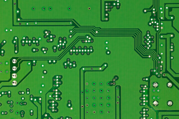 Close-Up of Green Circuit Board