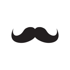 Moustache Icon Vector Illustration Flat Design