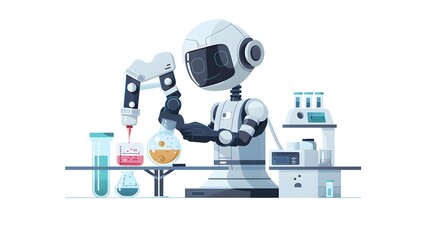 Robotic Medical Assistant in Cutting-Edge Laboratory Setting