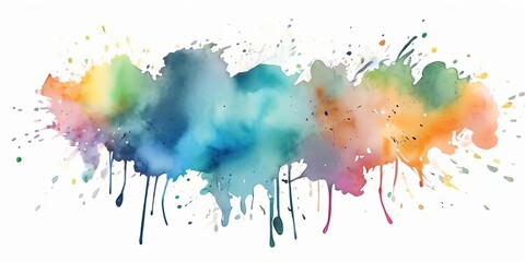 Obraz premium watercolor splash on white background. Vector watercolor texture. Ink paint brush stain. Watercolor pastel splash.