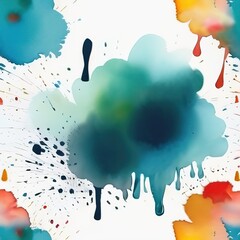 watercolor splash on white background. Vector watercolor texture. Ink paint brush stain. Watercolor pastel splash.