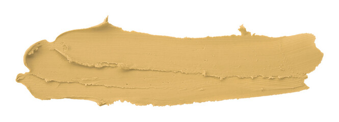 Light brown plasticine brush isolated on transparent background.