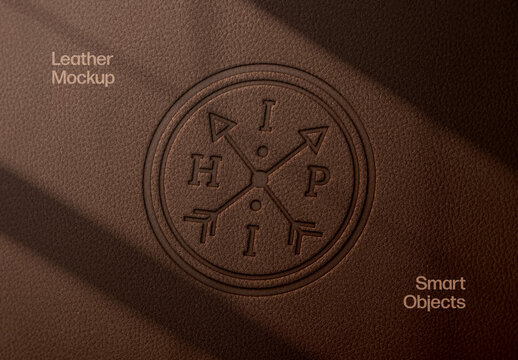Leather Embossing Logo Mockup