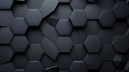 Black hexagons with lights background