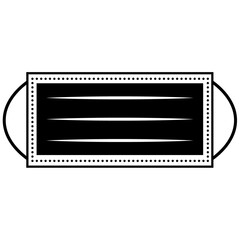 Medical-mask vector illustration isolated on white background. classic modern diseign