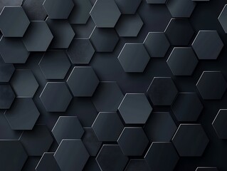 Black hexagons with lights background