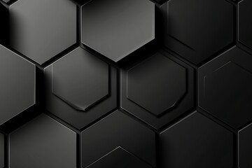 Black hexagons with lights background