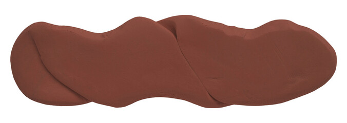 Plasticine is a brown brush isolated on a transparent background.