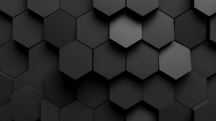 Naklejka premium Black hexagons with lights background