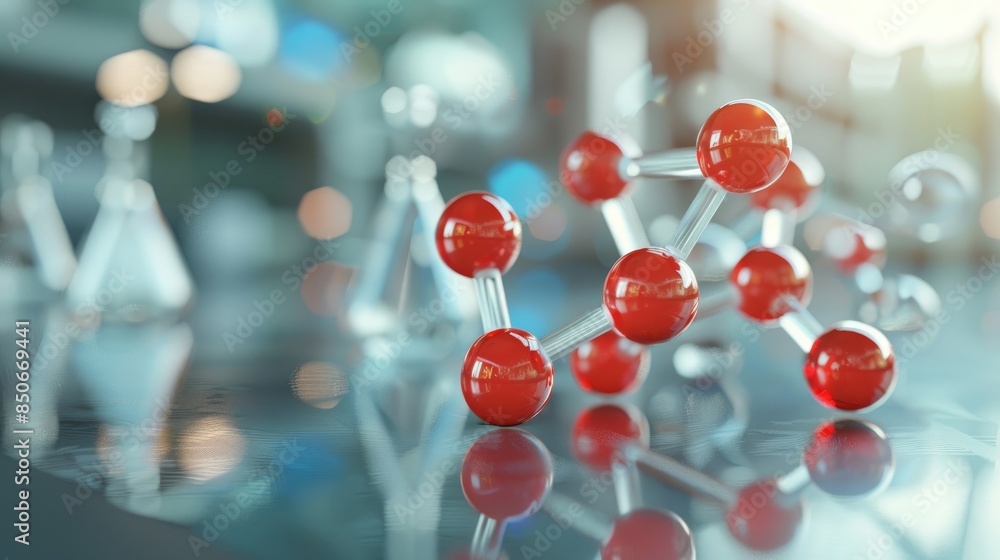 Poster study of methane ch4 molecular structure in laboratory setting