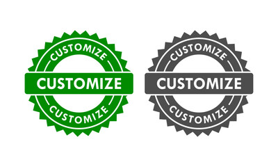 customize badge design template illustration