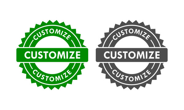 customize badge design template illustration