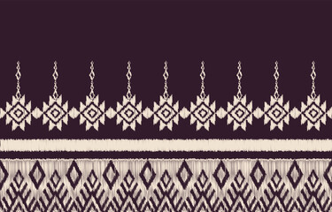 Geometrics Ikat ethnic design.Ikat seamless pattern in tribal, folk embroidery abstract wave art. ornament print. Ikat Design for wallpaper,carpet, clothing, fashion, fabric	