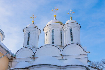 the historical center of the city of Yaroslavl, Russia, a UNESCO protected site, presents buildings of all styles of Russian architecture of the last five centuries.