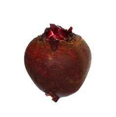 Round beetroot isolated on a white background detached from the ground