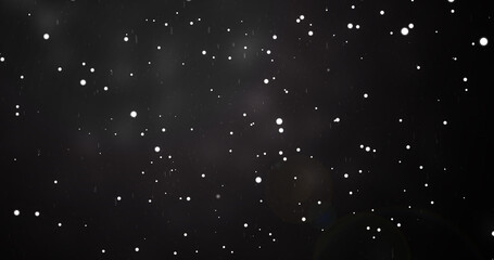 Natural organic air dust particles float in the space dark light background. Glittering dirt atmospheric humidity moisture. Mystical swirly overlay fairy dust realistic particles overlay.