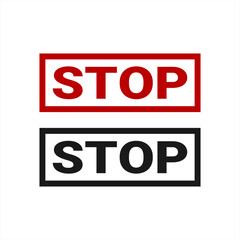 stop stamp vector logo design, editable stop stamp logo
