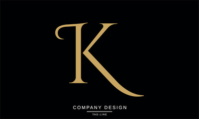 IK, KI Abstract Letters Logo Monogram Design Font Vector Initials