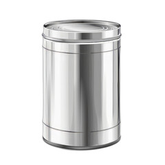 Tin can mockup, transparent background, PNG
