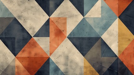 Minimalist Geometric Pattern Wallpaper in Muted Tones for Stylish Interior Design and Graphic Projects