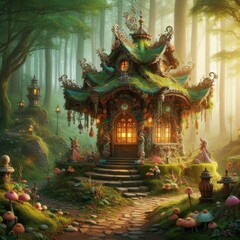 Fototapeta premium Enchanted Forest Abode