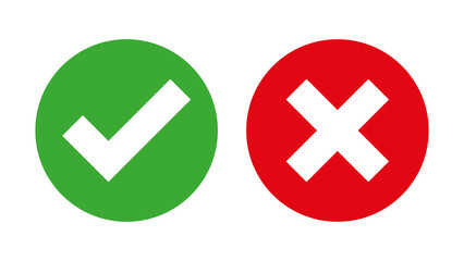 Obraz premium tick and cross button