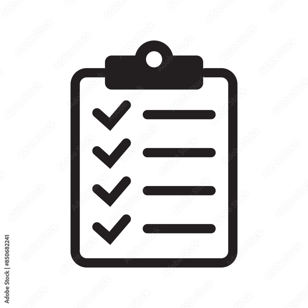Poster clipboard icon. checklist icon of an approved document. project completed. tasks vector icon. task c