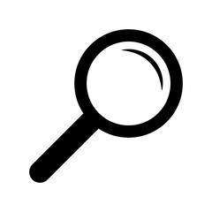 Magnifying glass icon, magnifier or loupe sign. Search icon.