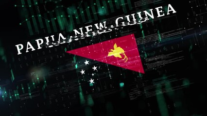 Papua New Guinea with Digital flag Intro - Powered by Adobe