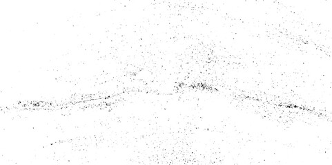 Vintage weathered black texture. Dark grunge pattern overlay on transparent background. Distressed black texture. Dark grainy texture on white background.