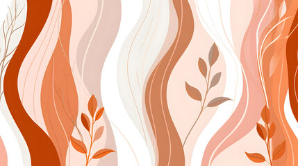 flowing abstract floral waves