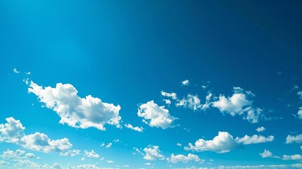 Clear sky background with a vibrant blue color and a clear horizon