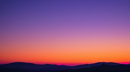 Obraz premium Evening clear sky background featuring a soft blend of orange and purple hues