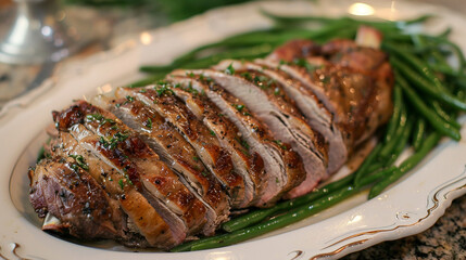 grilled meat with vegetables