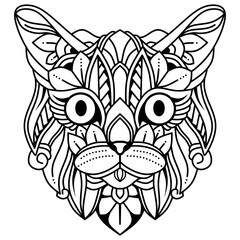 Cat head mandala arts