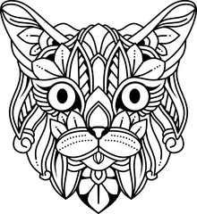 Cat head mandala arts