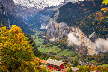 Lauterbrunnen, Switzerland Valley from Wengen © SeanPavonePhoto