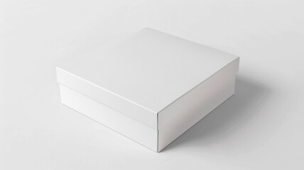 Fototapeta premium white blank paper box on white background. - mockup .