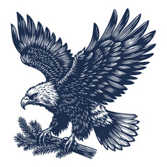 Eagle Vector, eagle silhouette, eagle Vector drawing