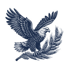 Eagle Vector, eagle silhouette, eagle Vector drawing