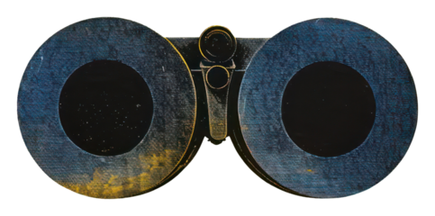 PNG Binoculars yellow blue art.