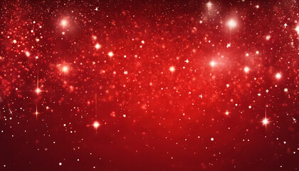 Red christmas glitter background with stars